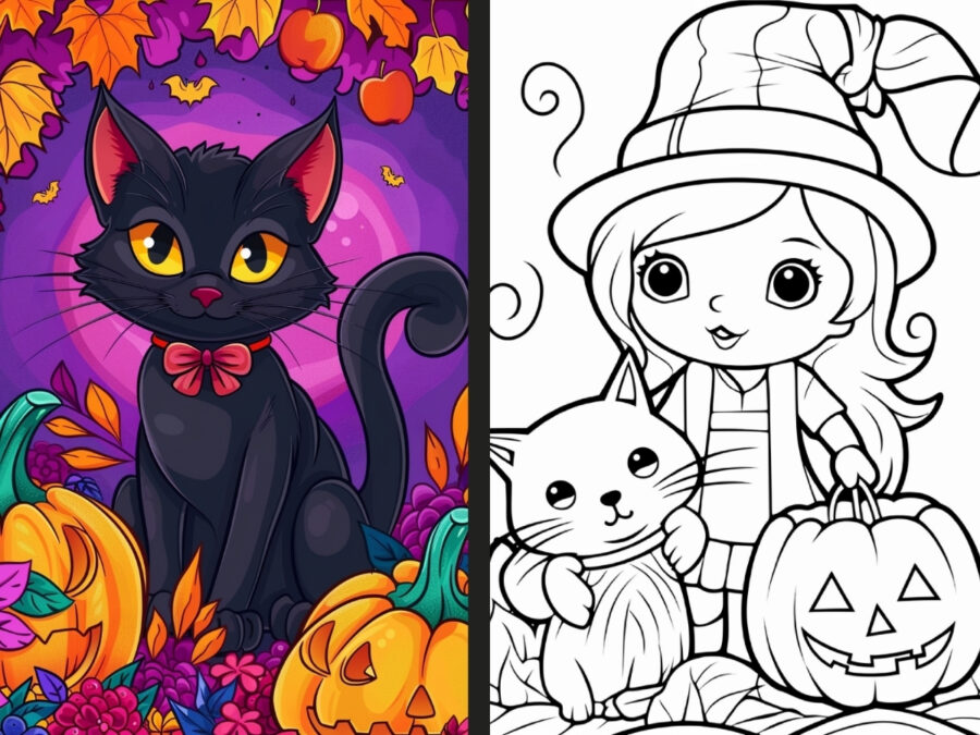 halloween cow coloring pages for Kids