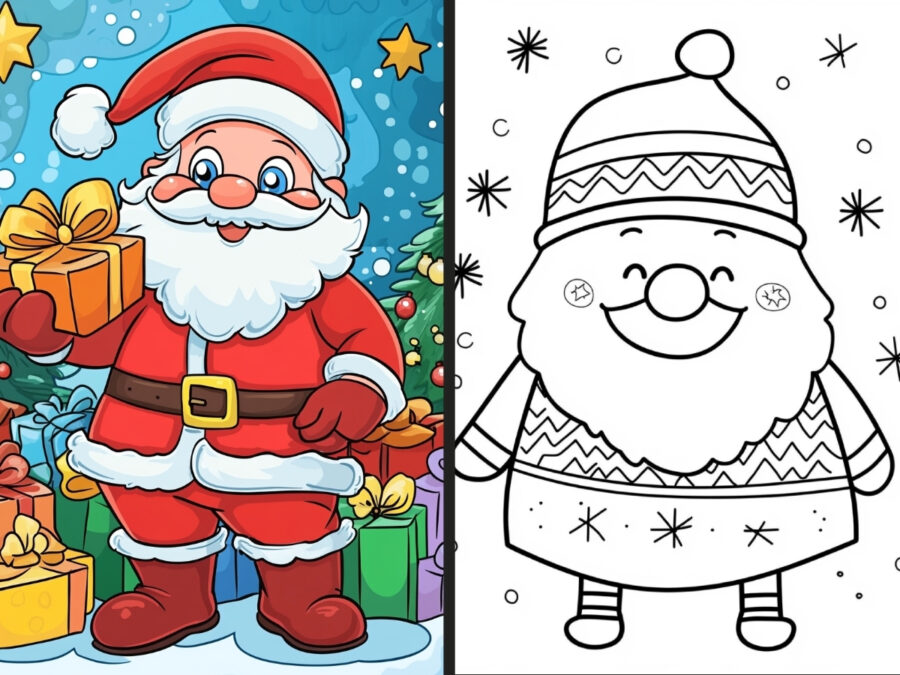 christmas holiday coloring pages for Girls