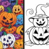 halloween bunny coloring pages for Adults