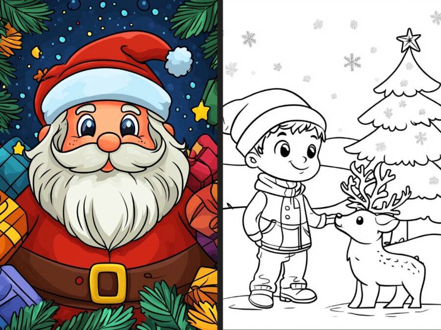 bluey christmas coloring pages for Adults