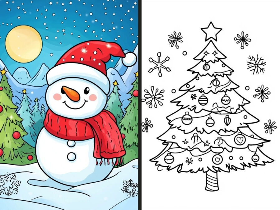 hello kitty christmas coloring pages for Boys