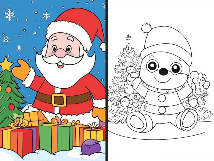 christmas sesame street coloring pages for Girls