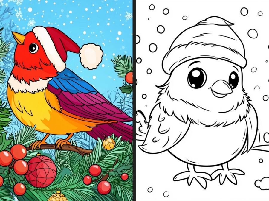 christmas santa claus coloring pages for Girls