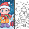 santa christmas coloring pages for Kids