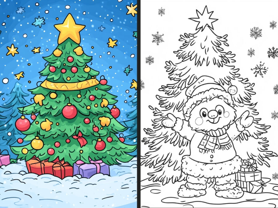 christmas unicorns coloring pages for Kids