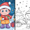 bluey christmas coloring pages for Girls