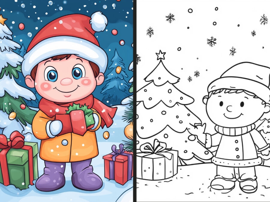 bluey christmas coloring pages for Girls