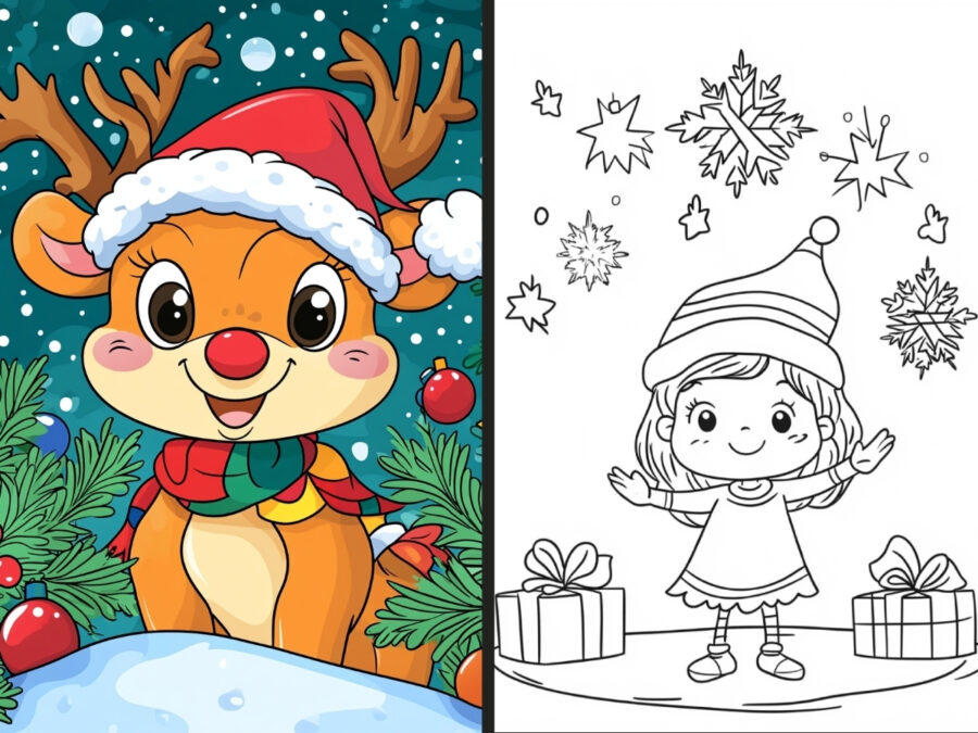 christmas ornament coloring pages for Girls