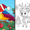 barbie christmas coloring pages for Kids