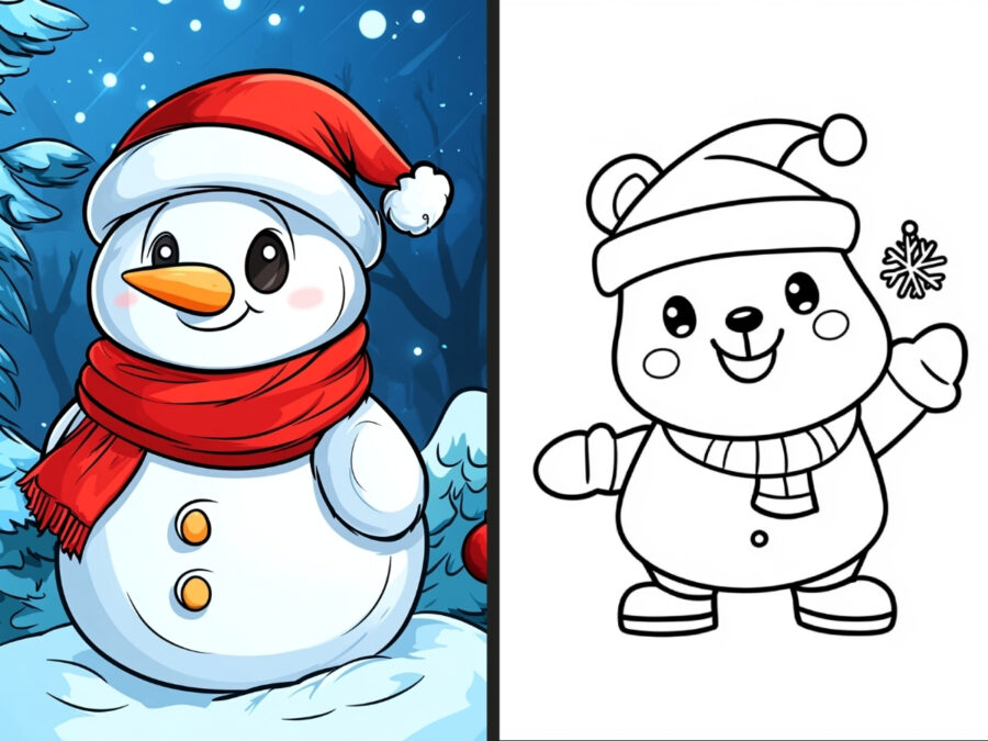 christmas bunny coloring pages for Boys