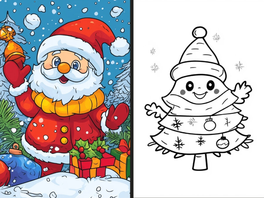 christmas pooh bear coloring pages for Boys