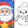 christmas snow globe coloring pages for Kids